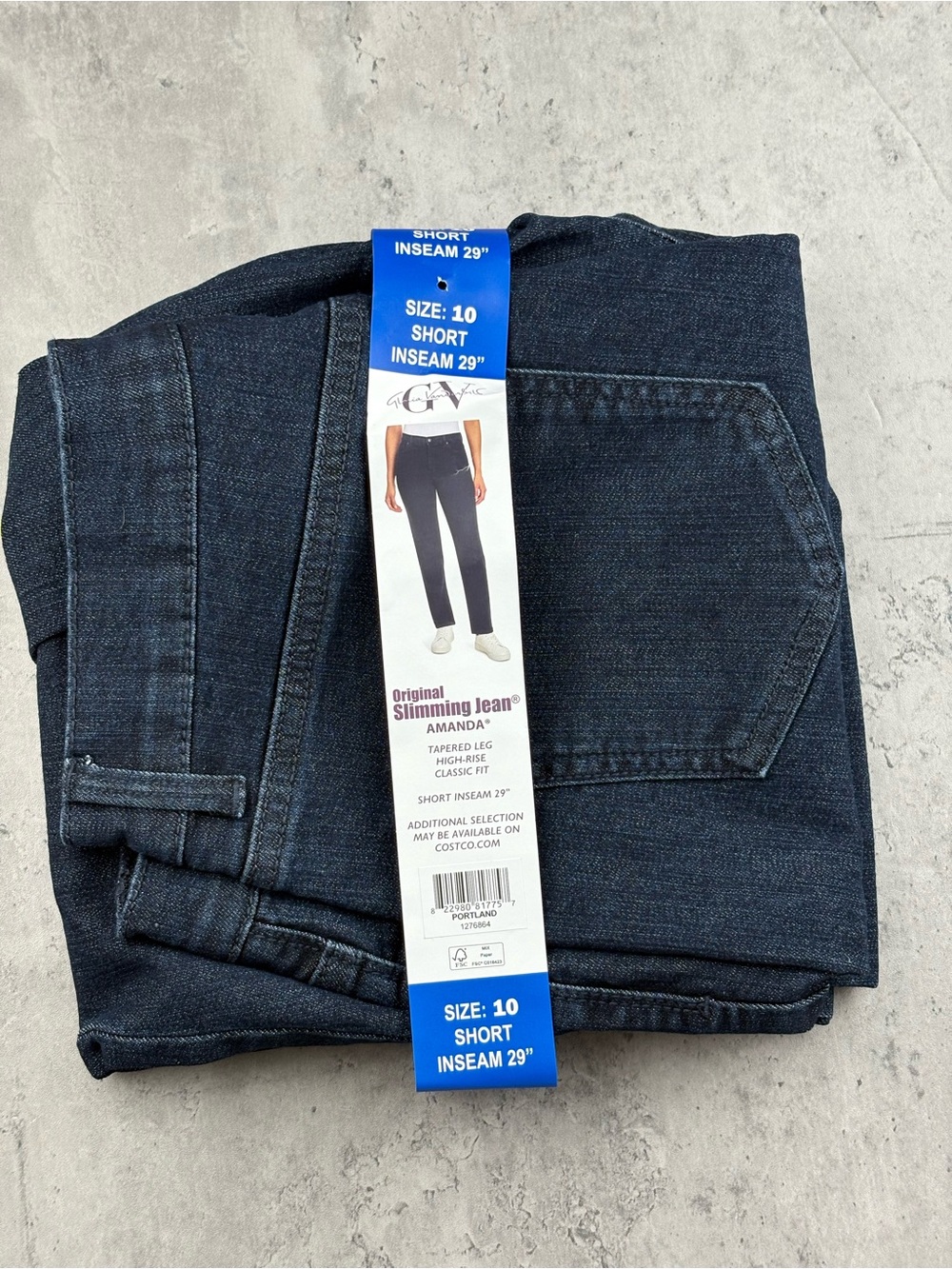 Gloria Vanderbilt Ladies Amanda Classic High Rise Slimming Jeans 10 29” inseam